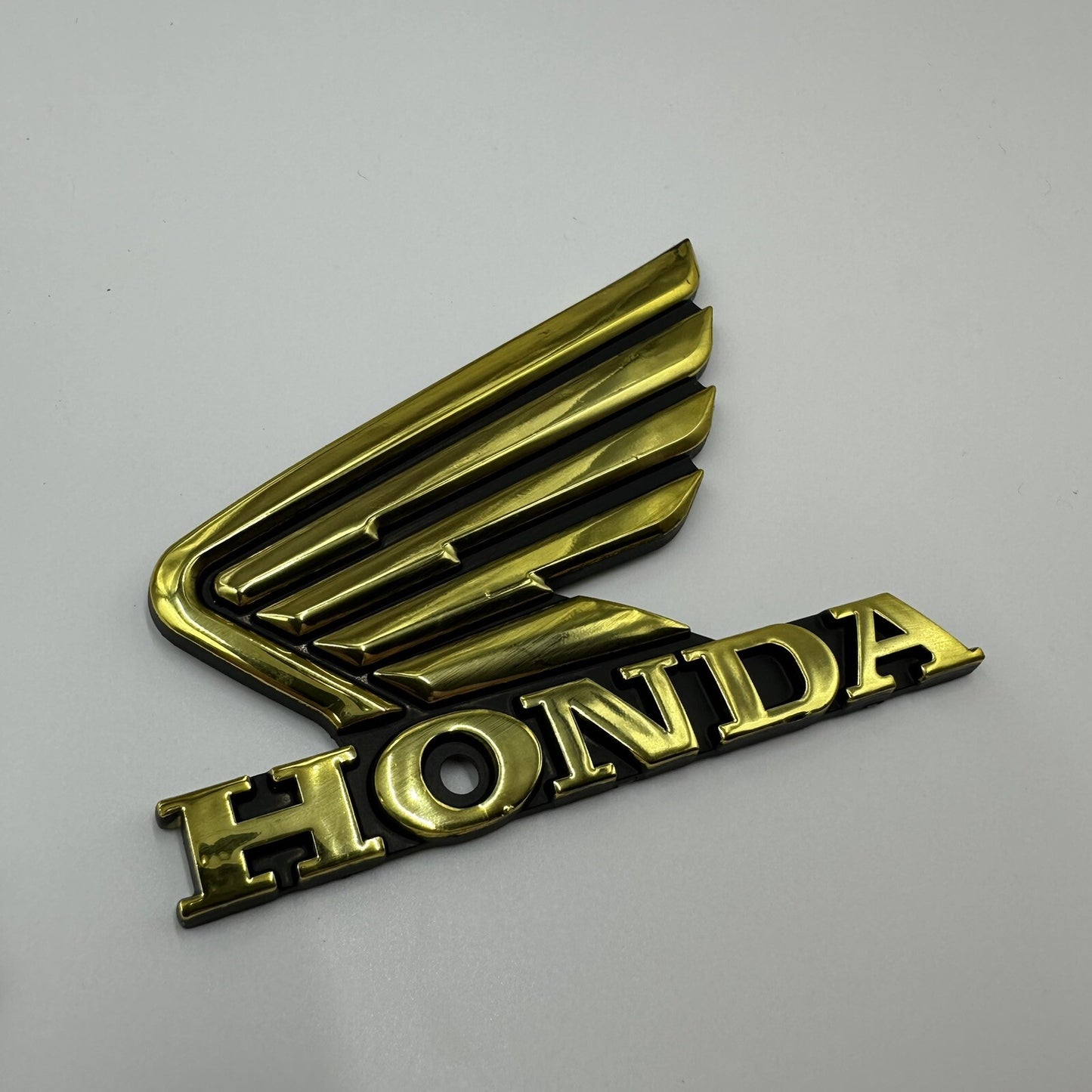 Fits Honda Motorcycle Motor Bike Badge Logo Decal Emblem Gold 3D Pair
