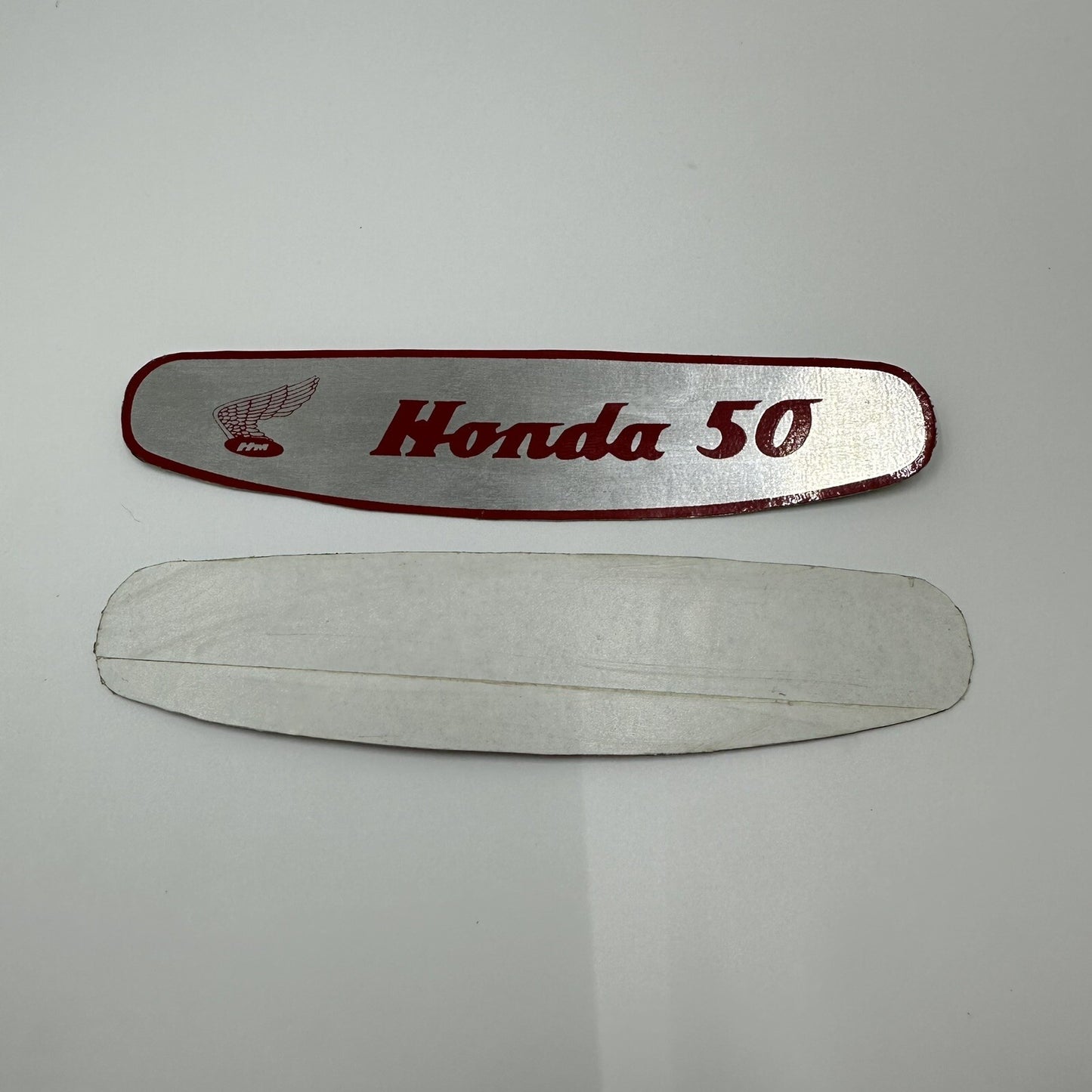 Honda Cub 50 C50 Gas Fuel Tank Sticker Badge Emblem Decal Aluminium Pair