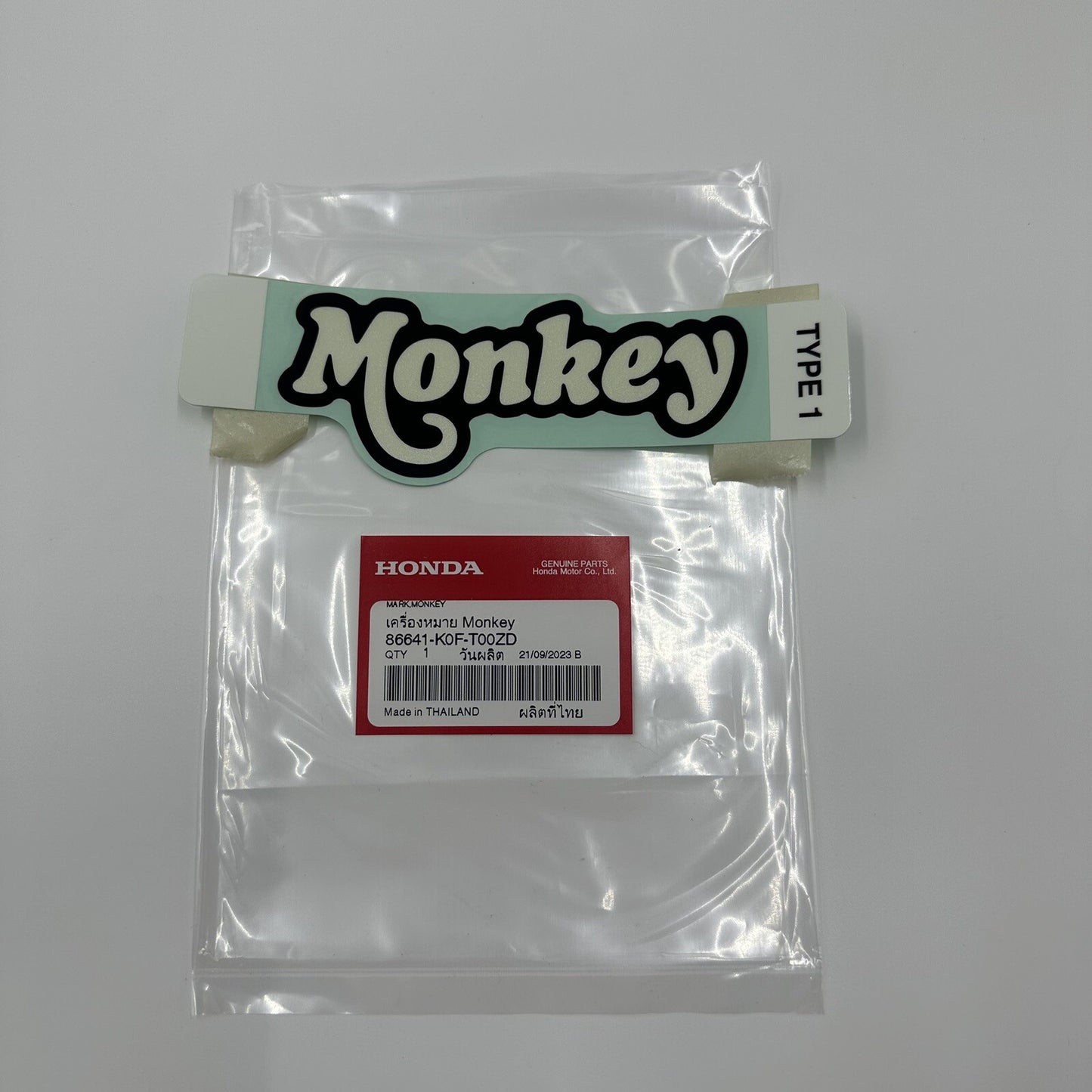 Genuine Honda Monkey Side Cover Decal Emblem Badge Sticker - Black