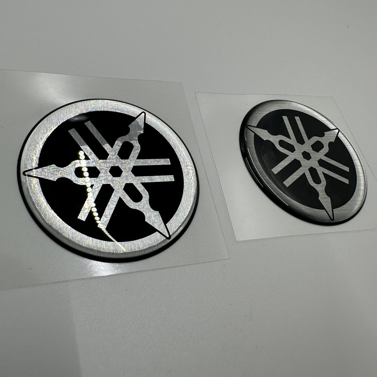 Genuine Yamaha R1 R6 R7 XJR YZF Tank Emblem Badge Decal Sticker 45mm Silver X2