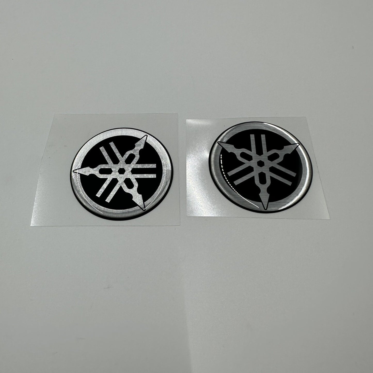 Genuine Yamaha R1 R6 R7 XJR YZF Tank Emblem Badge Decal Sticker 45mm Silver X2