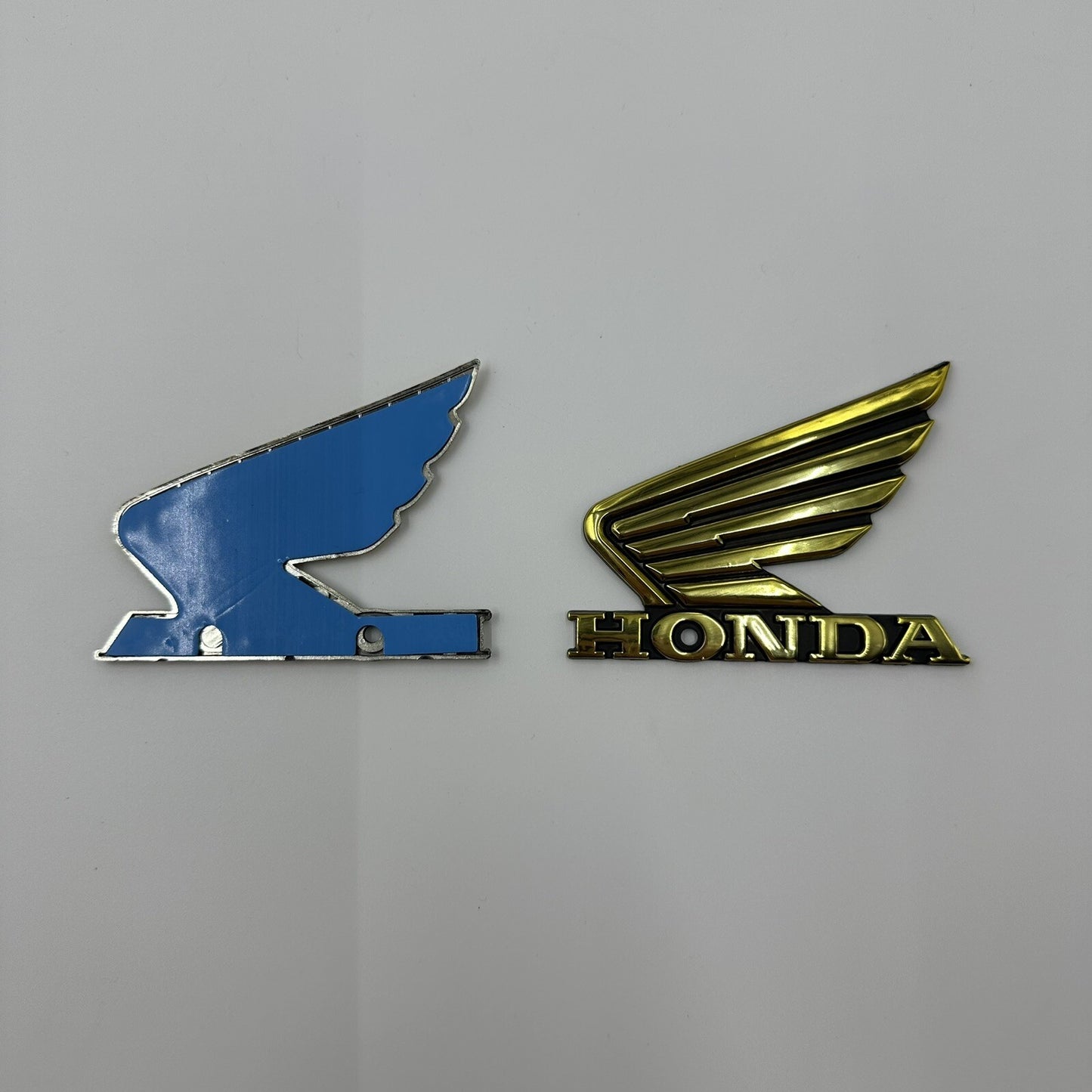 Fits Honda Motorcycle Motor Bike Badge Logo Decal Emblem Gold 3D Pair