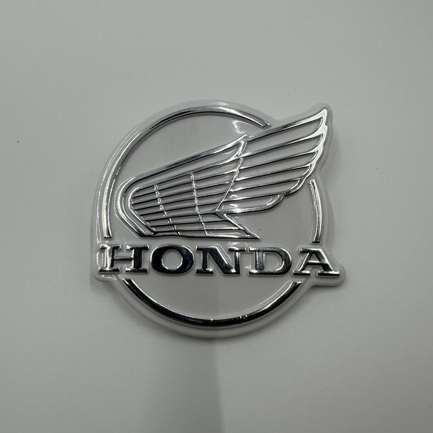 Honda Cub C50 C70 C90 Front Legshield Leg Shield Emblem Badge White