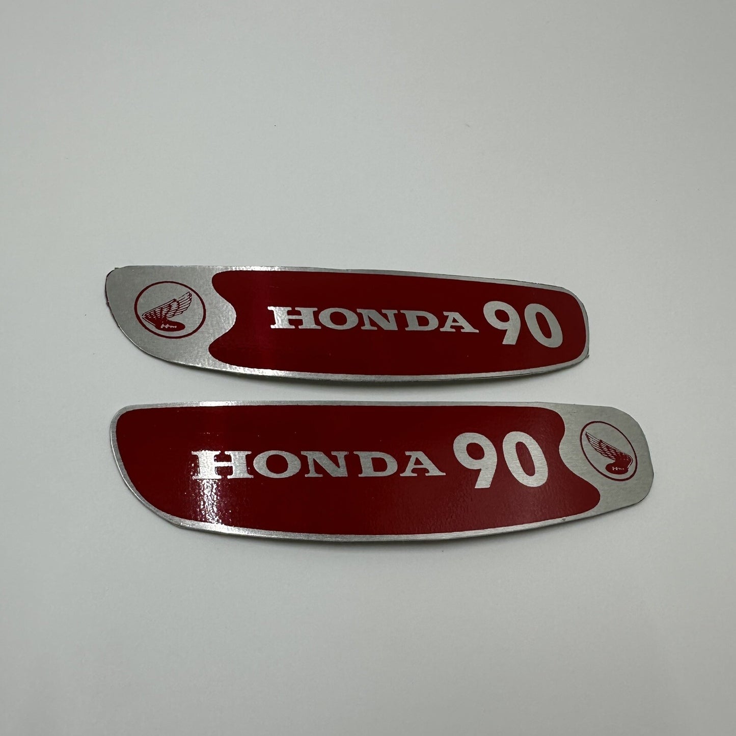 Honda Cub 90 C90 Gas Fuel Tank Sticker Badge Emblem Decal Aluminium Pair