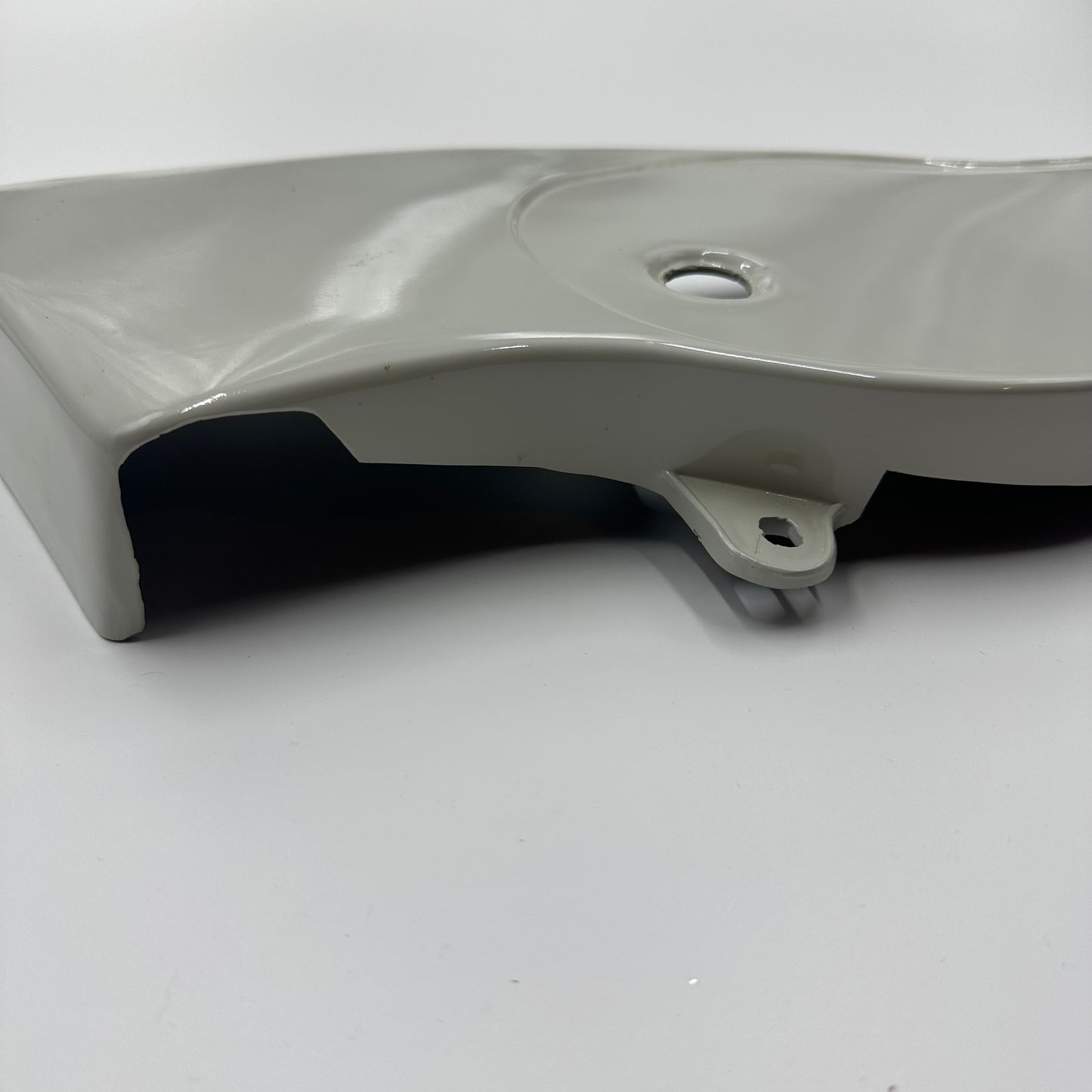 Suzuki TS125ER TS100ER Left Side Cover Panel - White - READ DESCRIPTION