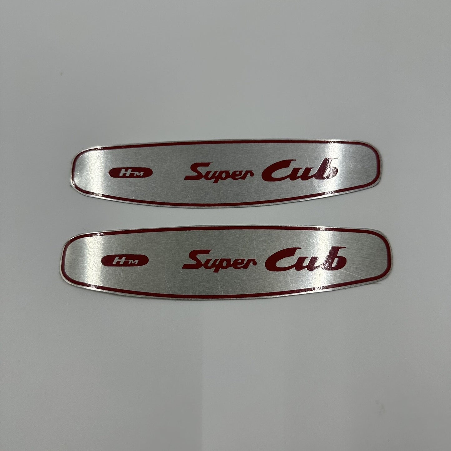 Honda Supercub 100 C100 Gas Fuel Tank Sticker Badge Emblem Decal Aluminium Pair