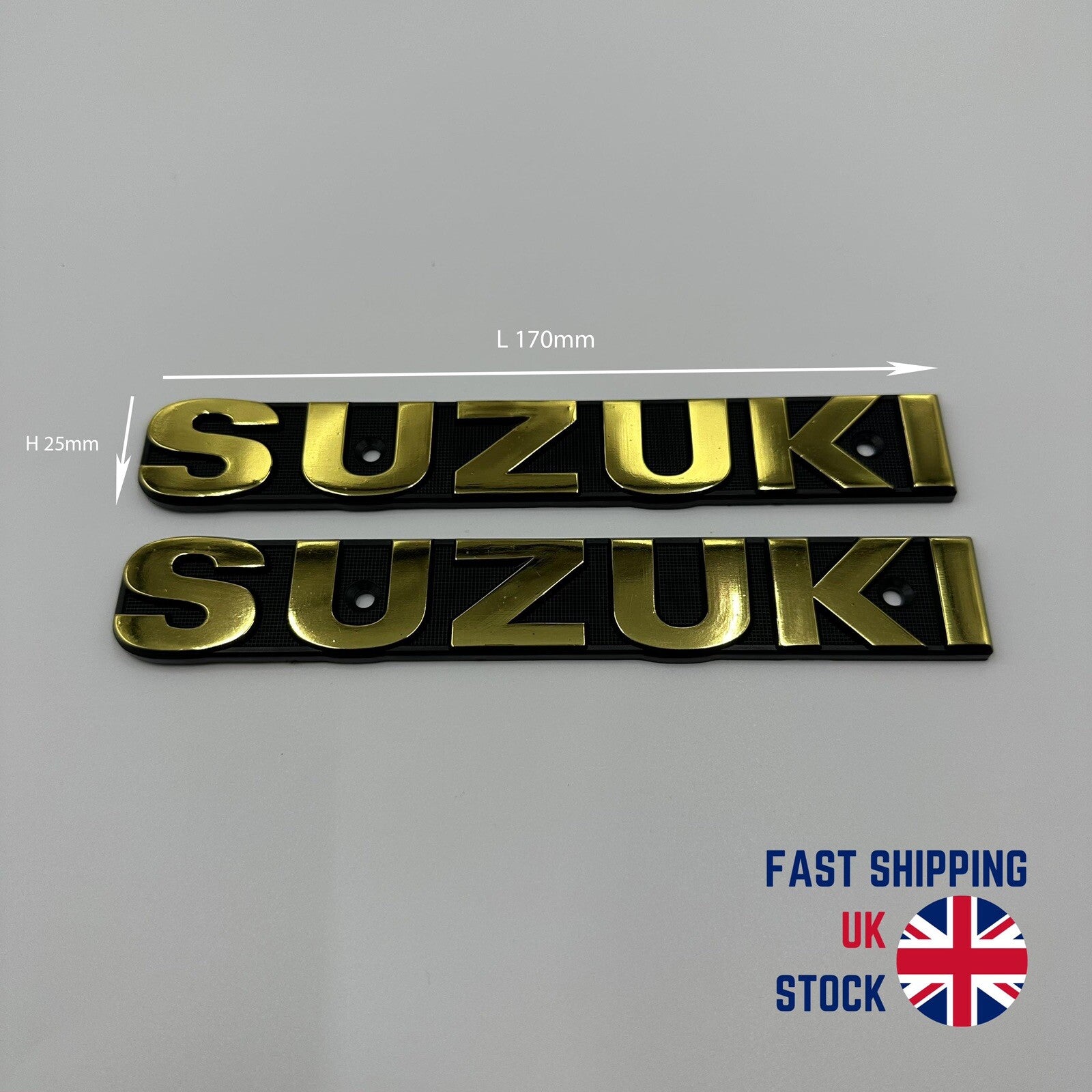 Fits Suzuki GT550 GT380 GT250 GT185 A100 GP100 Fuel Tank Emblem Decal Badge Gold