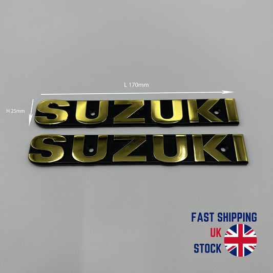 Fits Suzuki GT550 GT380 GT250 GT185 A100 GP100 Fuel Tank Emblem Decal Badge Gold