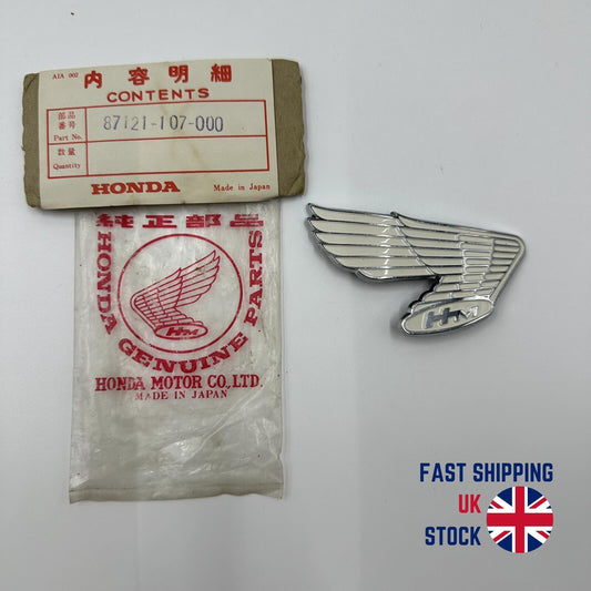 Genuine NOS Honda Right-Hand Tank Badge fits CB100 K0 K1 K2 CB125S 87121-107-000