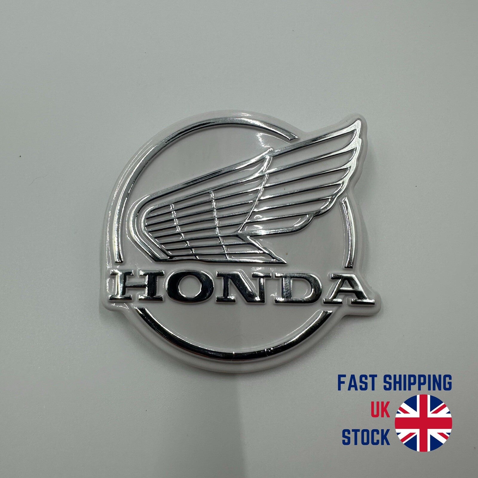 Honda Cub C50 C70 C90 Front Legshield Leg Shield Emblem Badge White