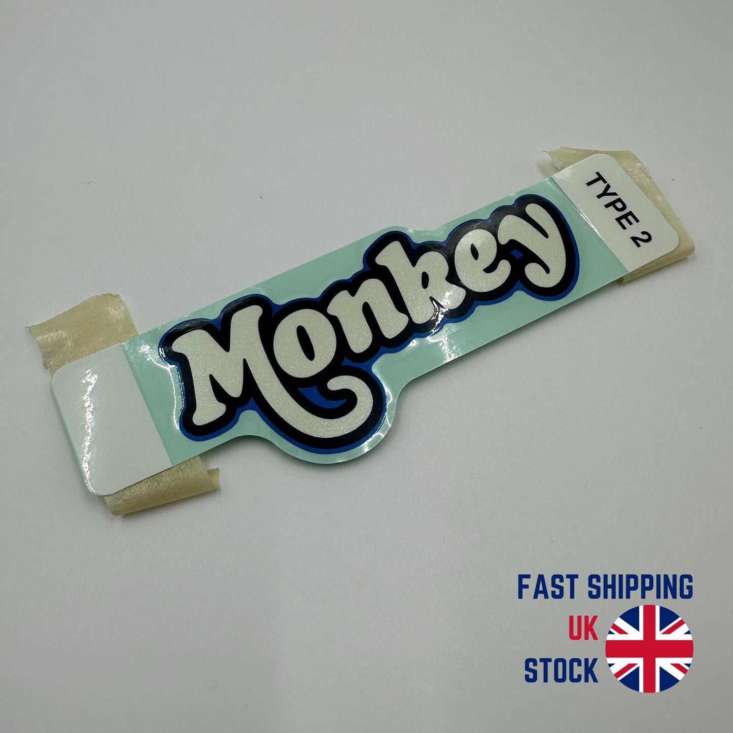 Genuine Honda Monkey Side Cover Decal Emblem Badge Sticker - Blue