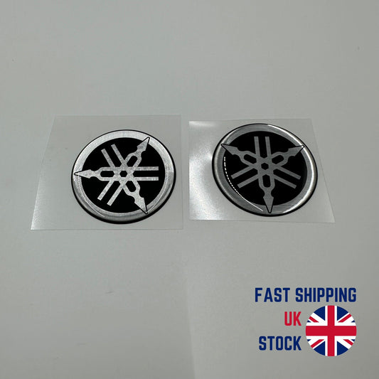 Genuine Yamaha R1 R6 R7 XJR YZF Tank Emblem Badge Decal Sticker 45mm Silver X2
