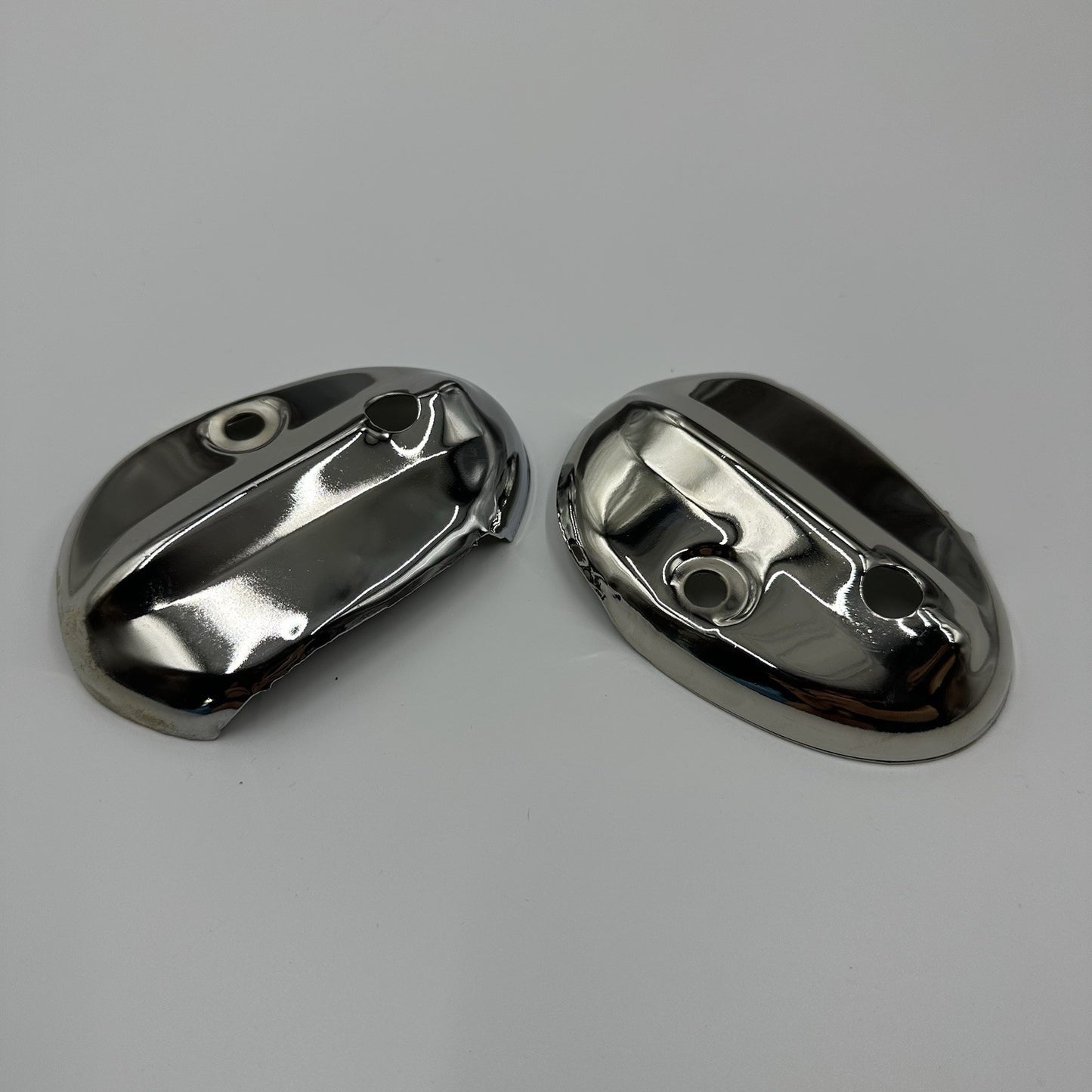 Honda Cub C50 C65 C70 C90 Chrome Front Fork Cover Plate Pair