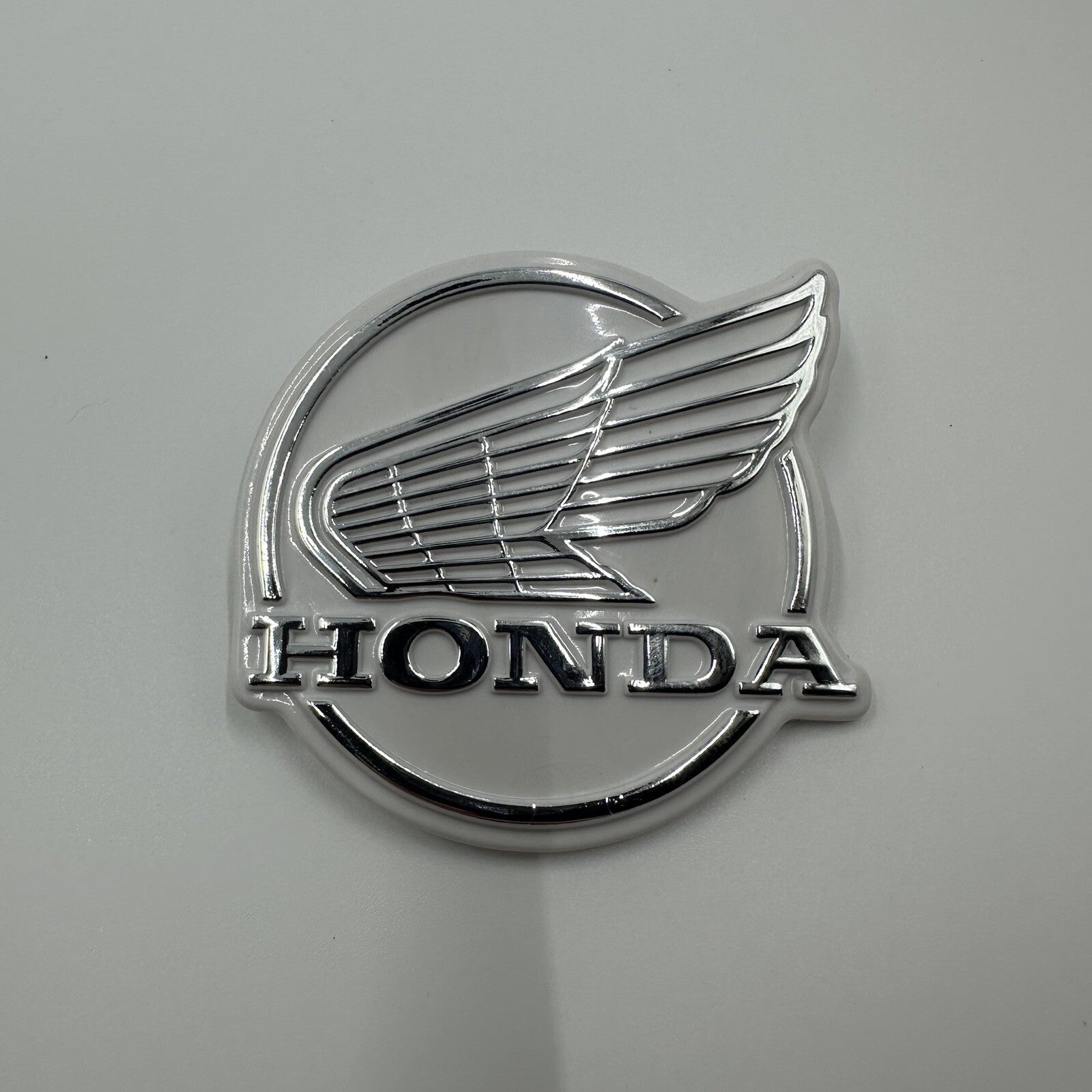 Honda Cub C50 C70 C90 Front Legshield Leg Shield Emblem Badge White