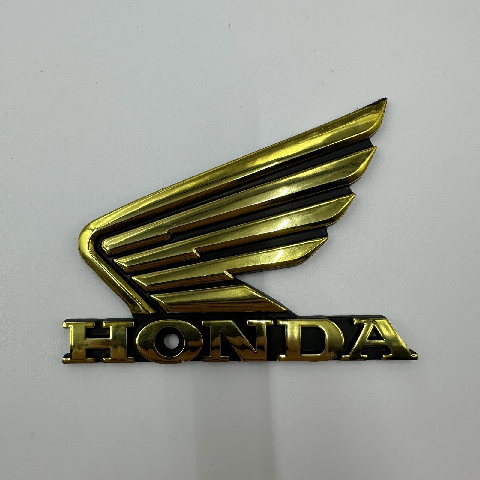 Fits Honda Motorcycle Motor Bike Badge Logo Decal Emblem Gold 3D Pair