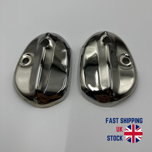 Honda Cub C50 C65 C70 C90 Chrome Front Fork Cover Plate Pair