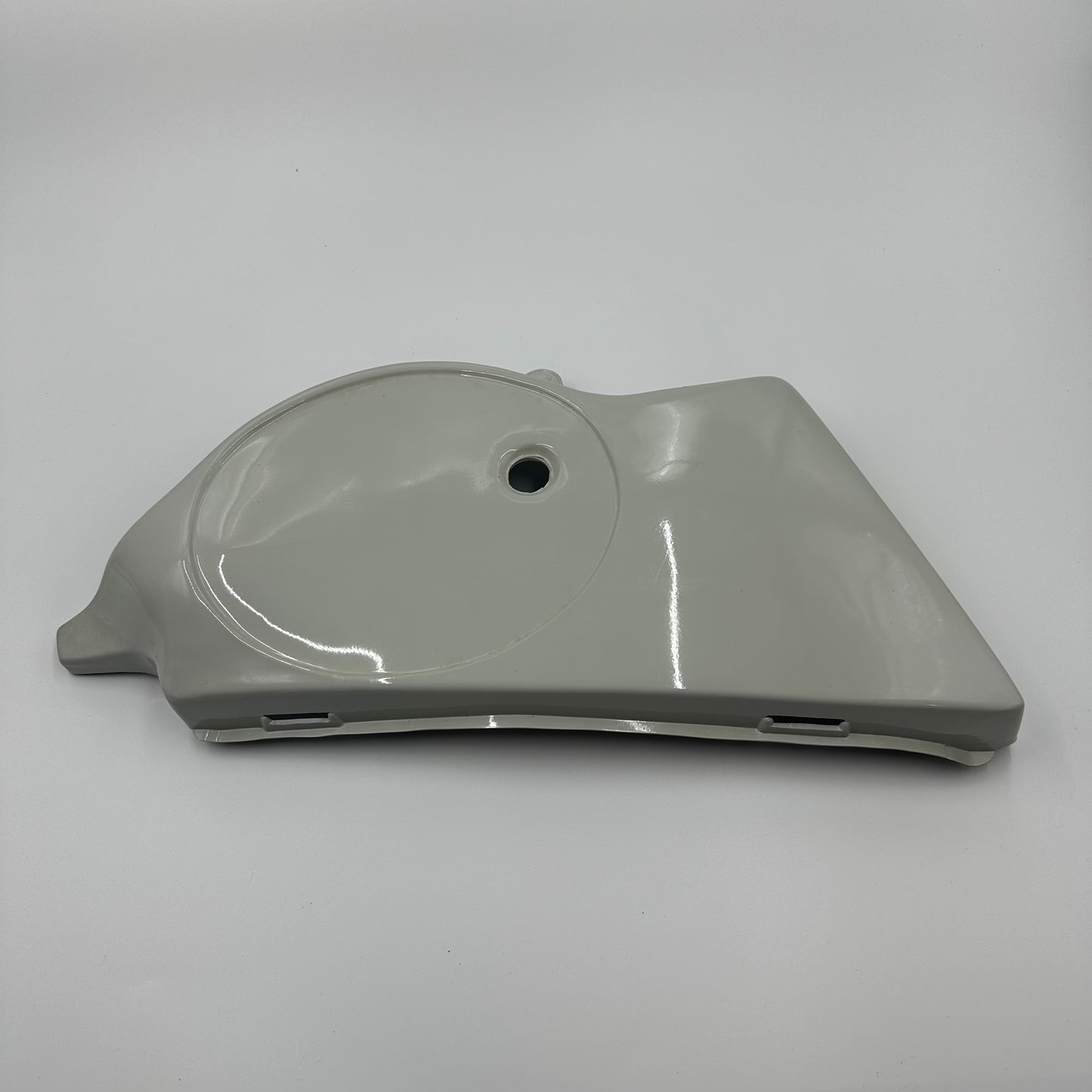 Suzuki TS125ER TS100ER Left Side Cover Panel - White - READ DESCRIPTION