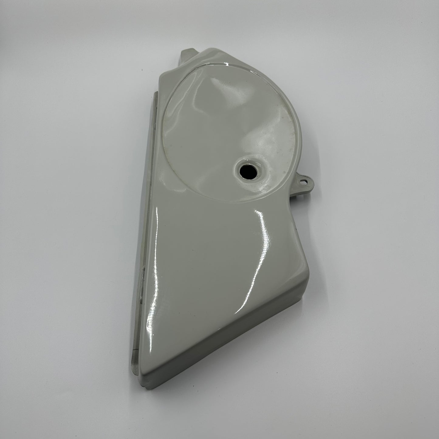 Suzuki TS125ER TS100ER Left Side Cover Panel - White - READ DESCRIPTION